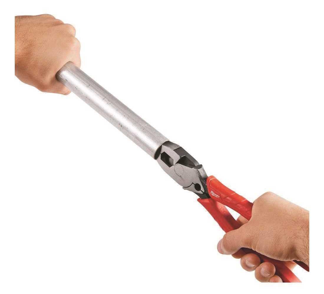 Milwaukee 48226100 Linemans Pliers w Crimper 230mm 9" , Red