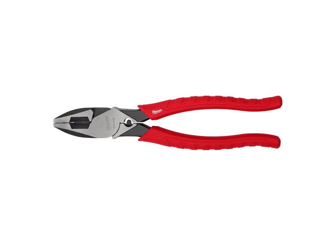 Milwaukee 48226100 Linemans Pliers w Crimper 230mm 9" , Red