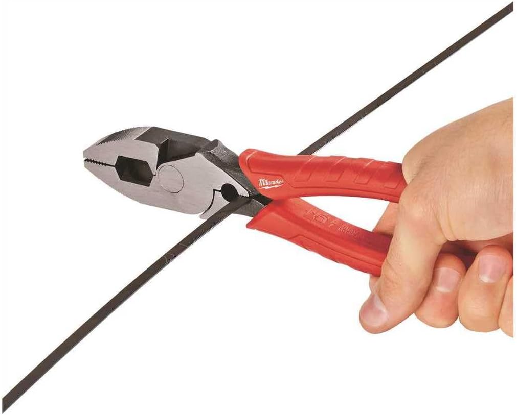 Milwaukee 48226100 Linemans Pliers w Crimper 230mm 9" , Red