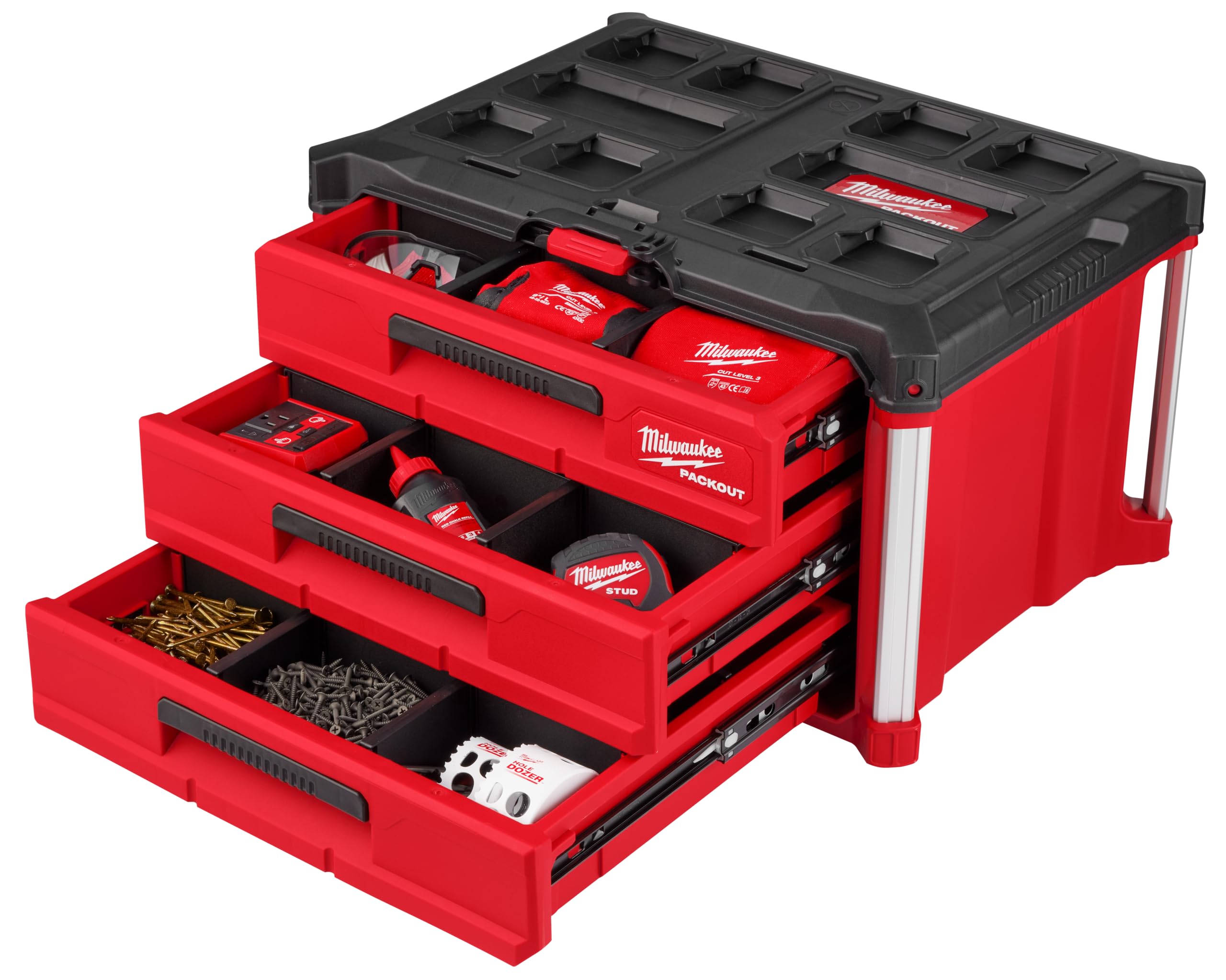 MODULAR TOOLBOX 3 DRAWER 411X565X361MM PACKOUT MILWAUKEE