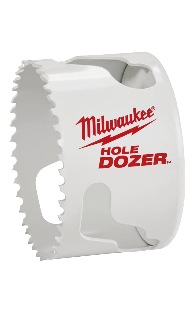 Milwaukee 49-56-0163 Hole Dozer Hole Saw, 2-3/4 in Dia, 1-5/8 in D Cutting, 5/8-18 Arbor, 3 TPI