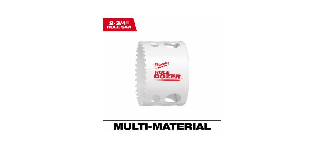Milwaukee 49-56-0163 Hole Dozer Hole Saw, 2-3/4 in Dia, 1-5/8 in D Cutting, 5/8-18 Arbor, 3 TPI