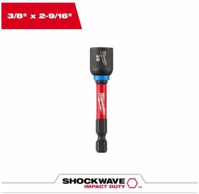 BIT NUTSETTER MAGNETIC 3/8"x65MM POWER SHOCKWAVE MILWAUKEE
