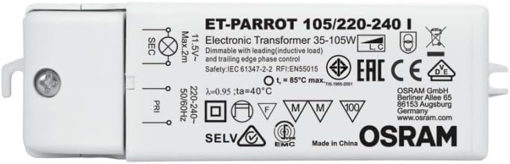 Osram Transformer elec35-105VA ET PARROT35-105 L128xH31xB38