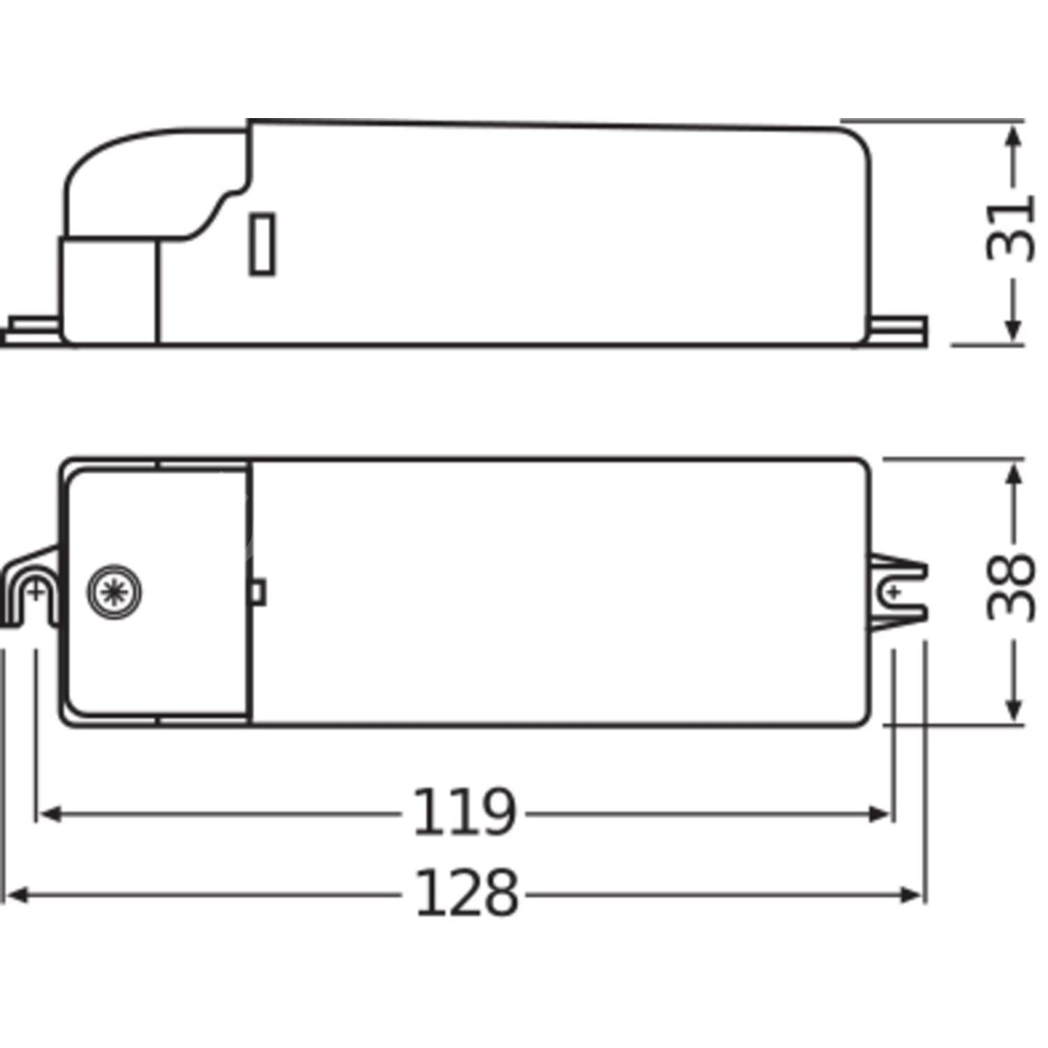 Osram Transformer elec35-105VA ET PARROT35-105 L128xH31xB38