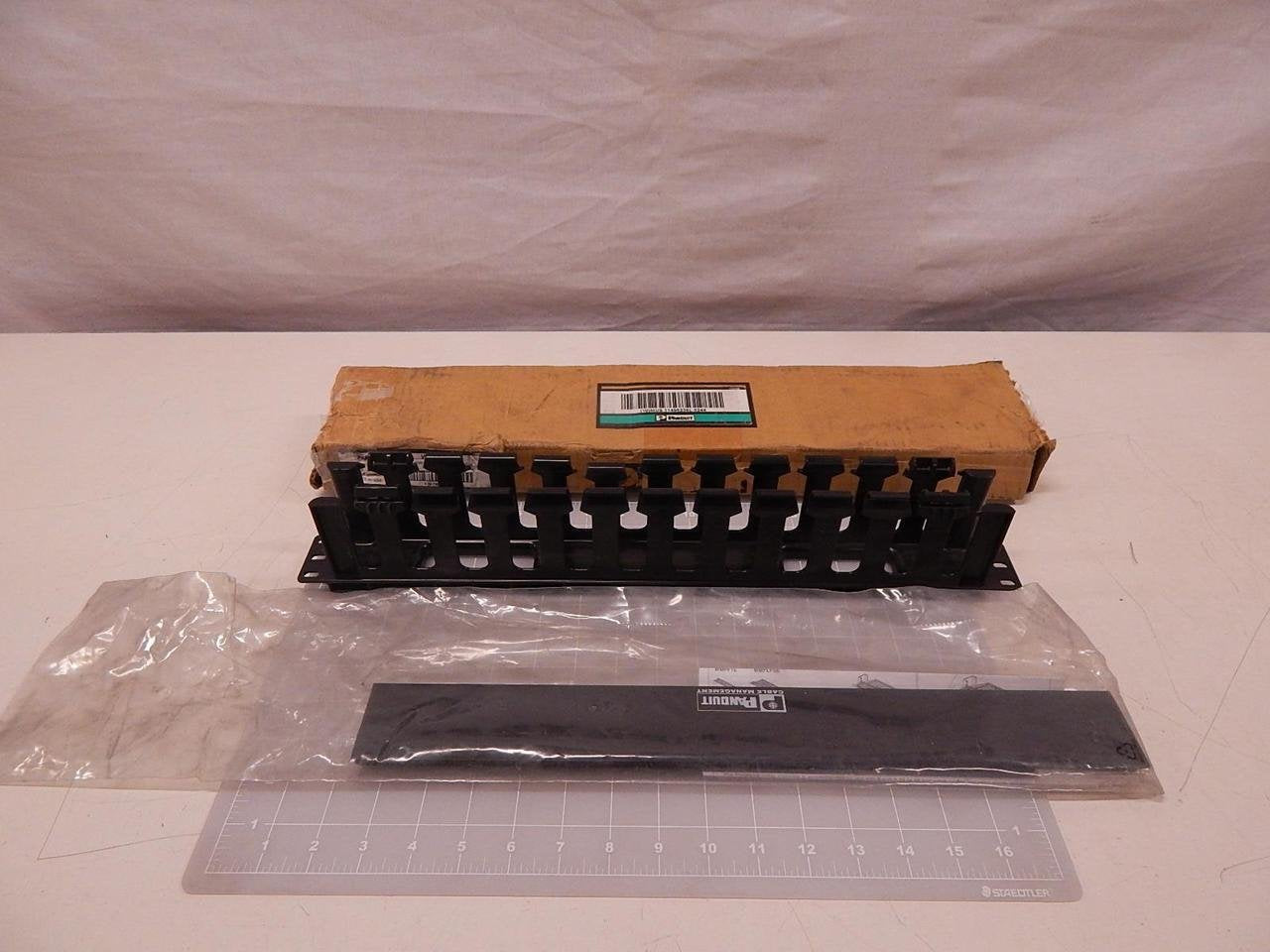 Panduit WMPFSE Horizontal Cable Manager Black 1 RU Black