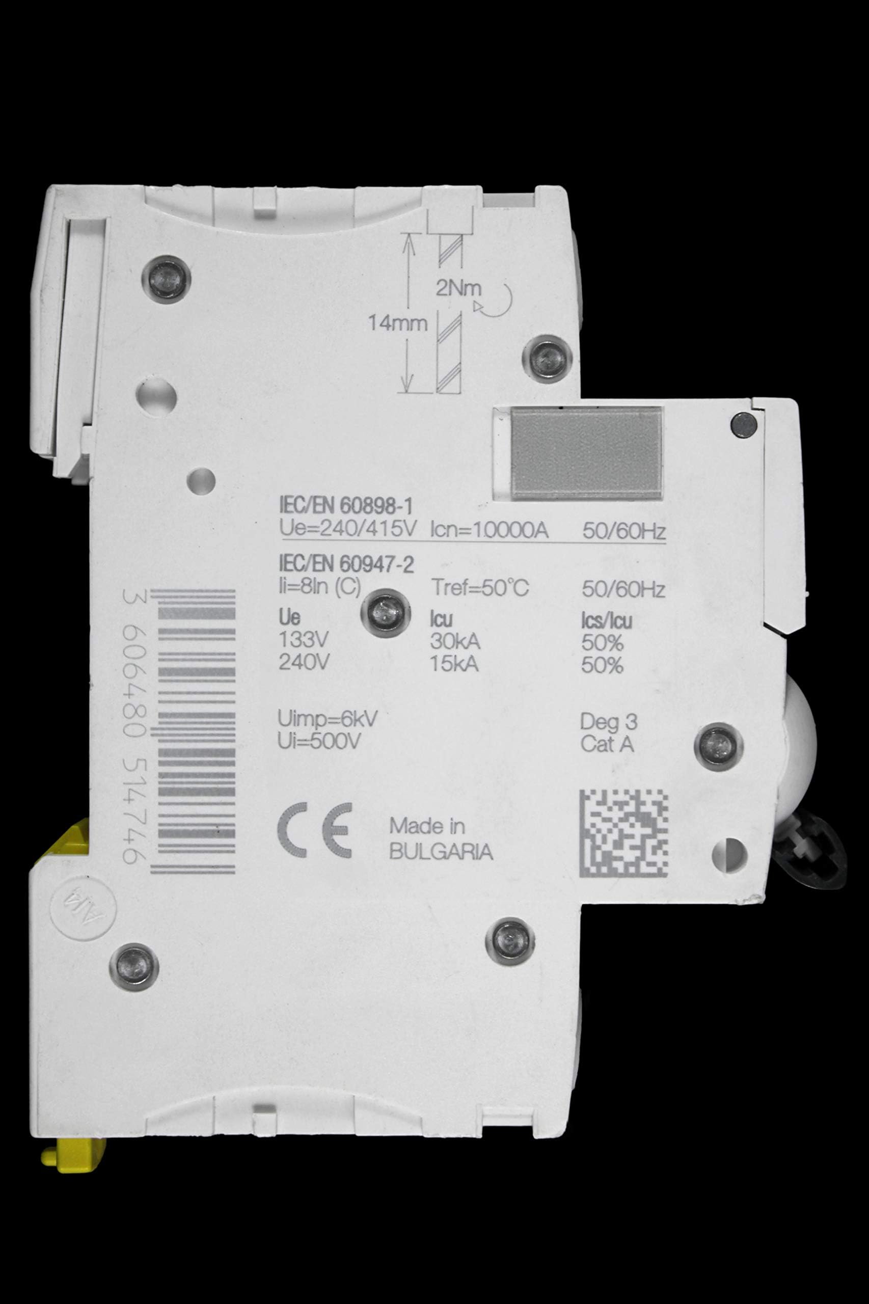 Schneider Electric Acti9 iC60H 1 Pole 20A C Curve Miniature Circuit Breaker