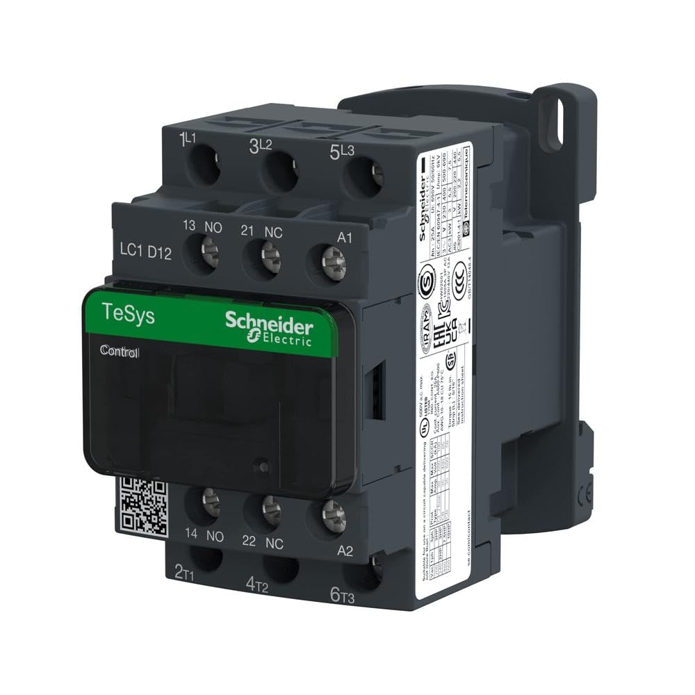 Schneider Electric LC1D12U7 Tesys 12A 1F+1O 240V 50/60Hz Contactor