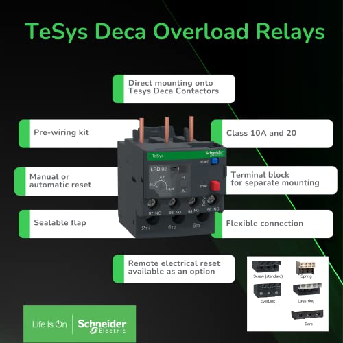 Schneider Electric TeSys Deca 0.63-1.0A Class 10A Differential Thermal Overload Relays