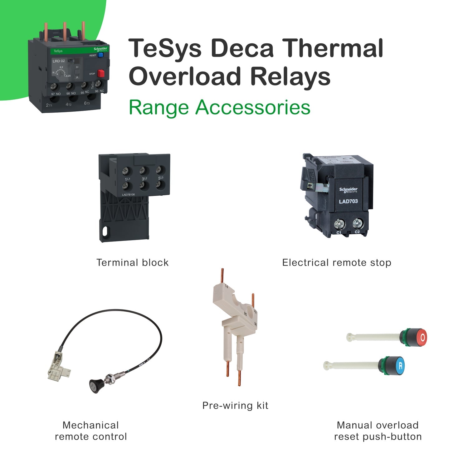 Thermal overload relay, TeSys LR.D, TeSys Deca, 690VAC, 3P, 4 to 6A, 1NO+1NC, class 10A, screw clamp