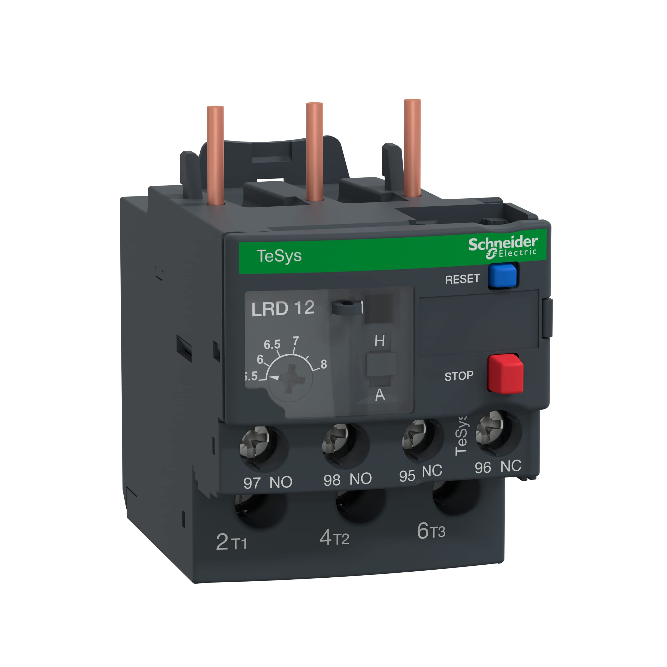 Square D SQDLRD12 SQ D LRD12 Overload Relay 5.5-8A, Black