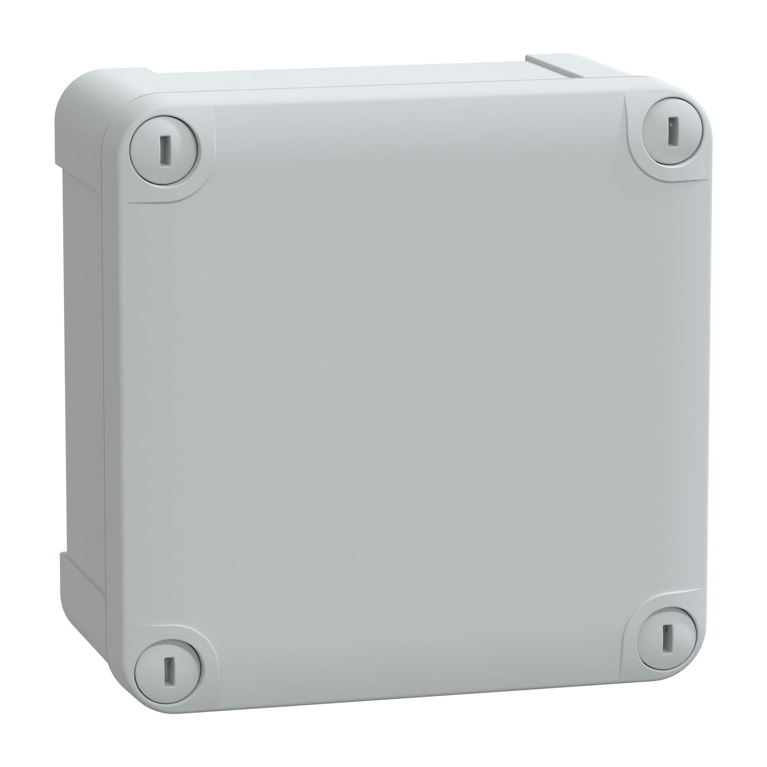 Schneider Electric Thalassa TBS RAL7035 IP66 IK07 Industrial ABS Box with Opaque Cover H10, 116 mm Width x 116 mm Height x 62 mm Depth