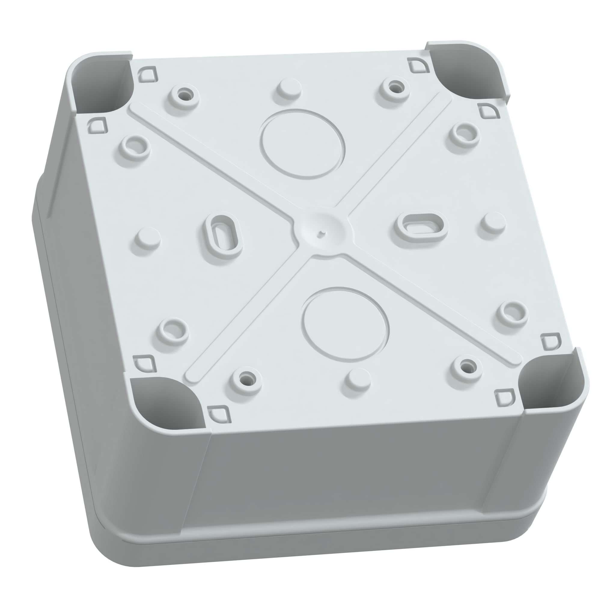 Schneider Electric Thalassa TBS RAL7035 IP66 IK07 Industrial ABS Box with Opaque Cover H10, 116 mm Width x 116 mm Height x 62 mm Depth