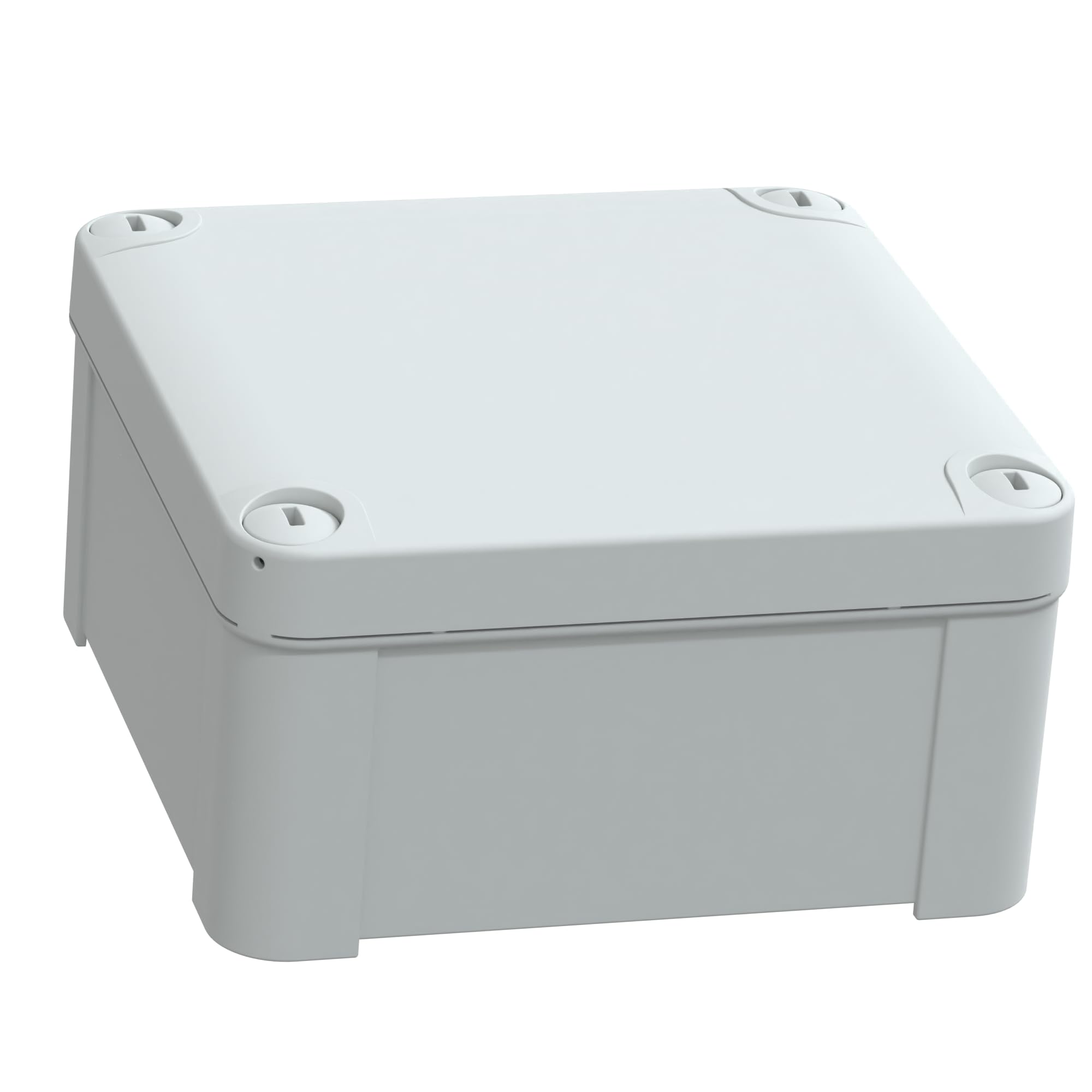 Schneider Electric Thalassa TBS RAL7035 IP66 IK07 Industrial ABS Box with Opaque Cover H10, 116 mm Width x 116 mm Height x 62 mm Depth