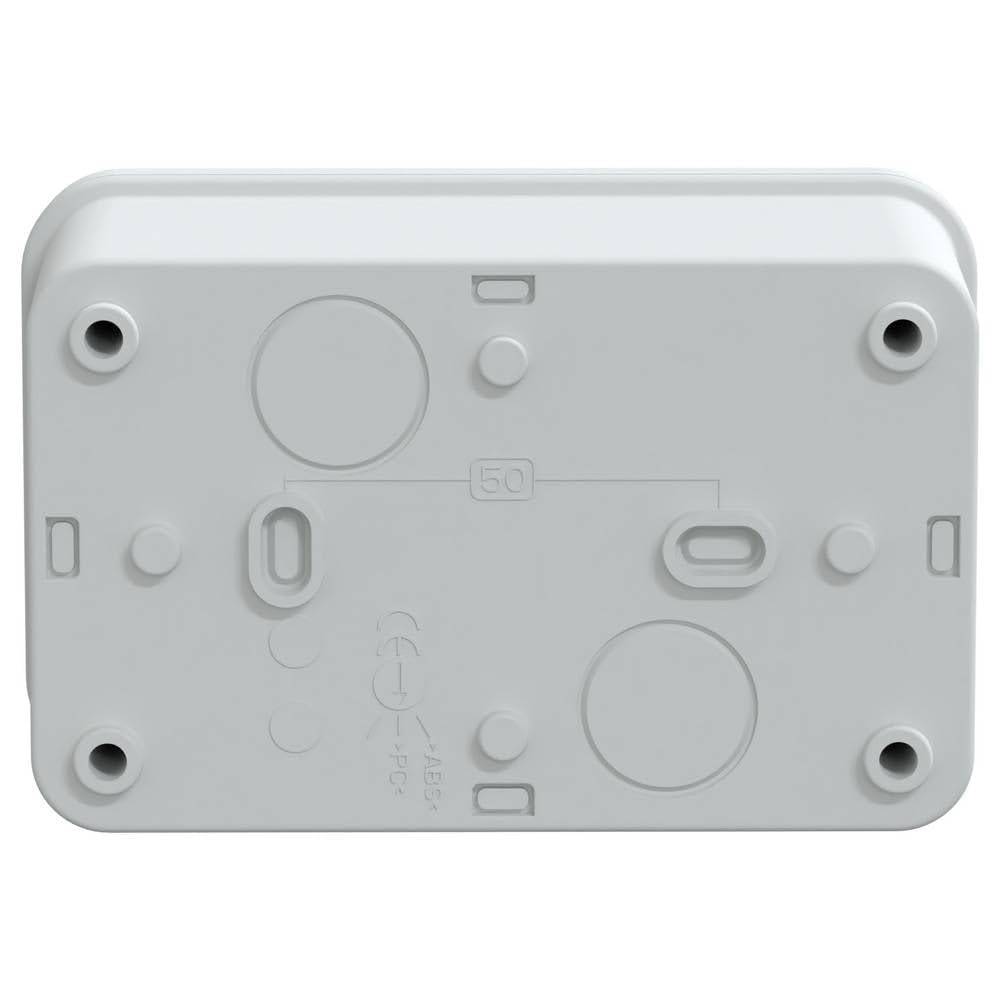 Schneider Electric Thalassa TBS RAL7035 IP66 IK07 Industrial ABS Box with Opaque Cover H10, 74 mm Width x 116 mm Height x 62 mm Depth