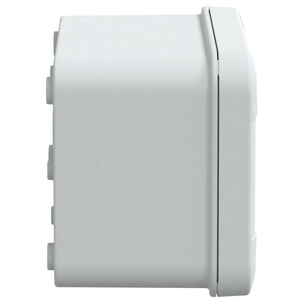 Schneider Electric Thalassa TBS RAL7035 IP66 IK07 Industrial ABS Box with Opaque Cover H10, 74 mm Width x 116 mm Height x 62 mm Depth