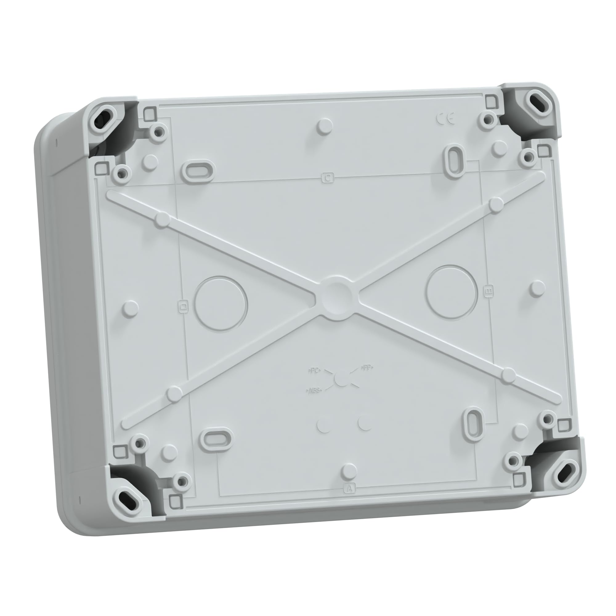 Schneider Electric Thalassa TBS RAL7035 IP66 IK07 Industrial ABS Box with Opaque Cover H20, 164 mm Width x 193 mm Height x 87 mm Depth