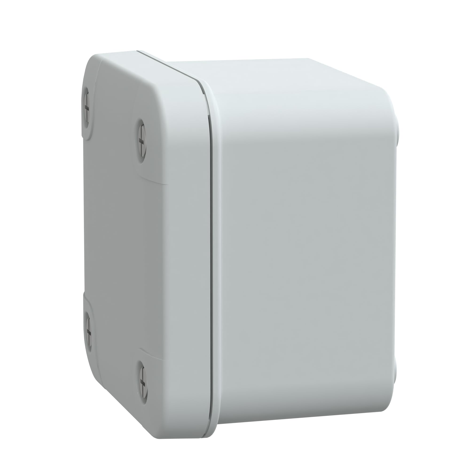 Schneider Electric Thalassa TBS RAL7035 IP66 IK07 Industrial ABS Box with Opaque Cover H10, 74 mm Width x 74 mm Height x 56 mm Depth