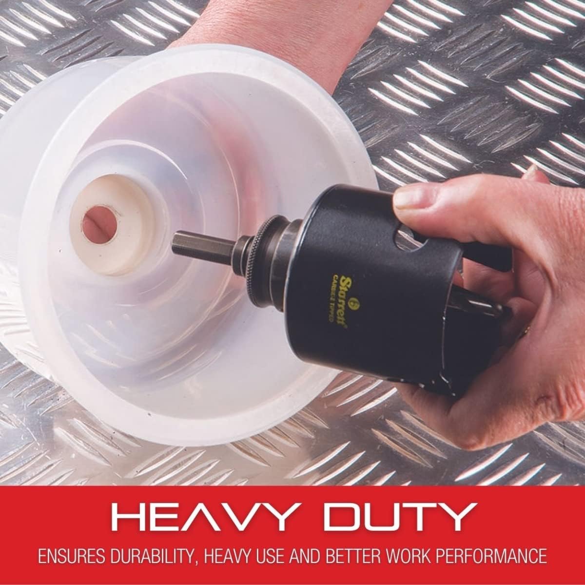 Starrett Debris Dust Collector - DB2 Durable Electric Drill Hole Saw Dust Bowl - Power Tool Accessories for Upto 121mm Hole Saws