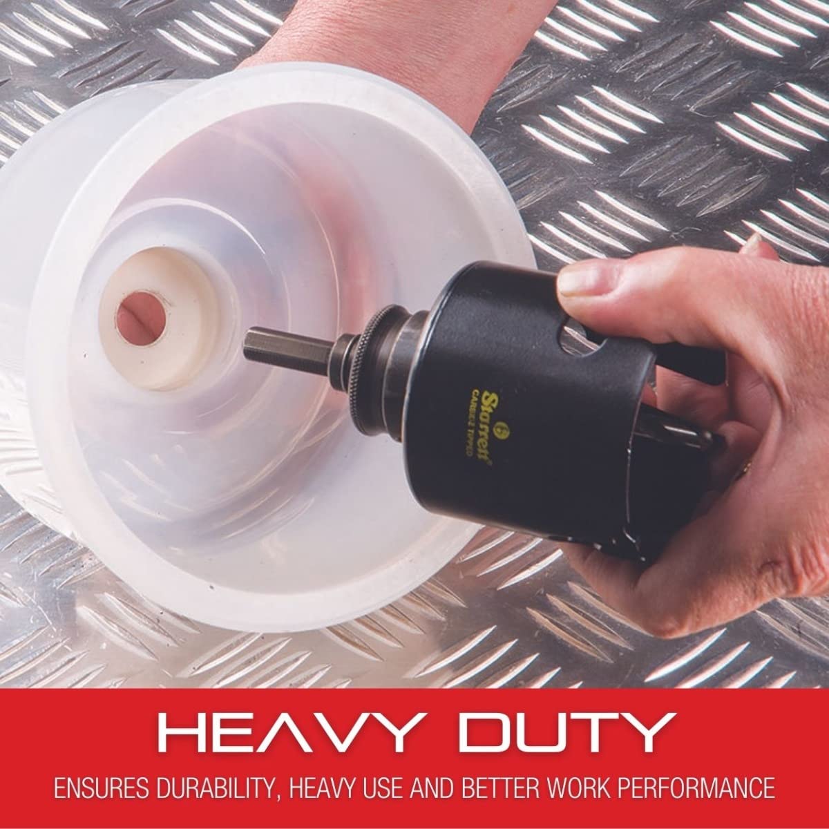 Starrett Debris Dust Collector - DB2 Durable Electric Drill Hole Saw Dust Bowl - Power Tool Accessories for Upto 121mm Hole Saws