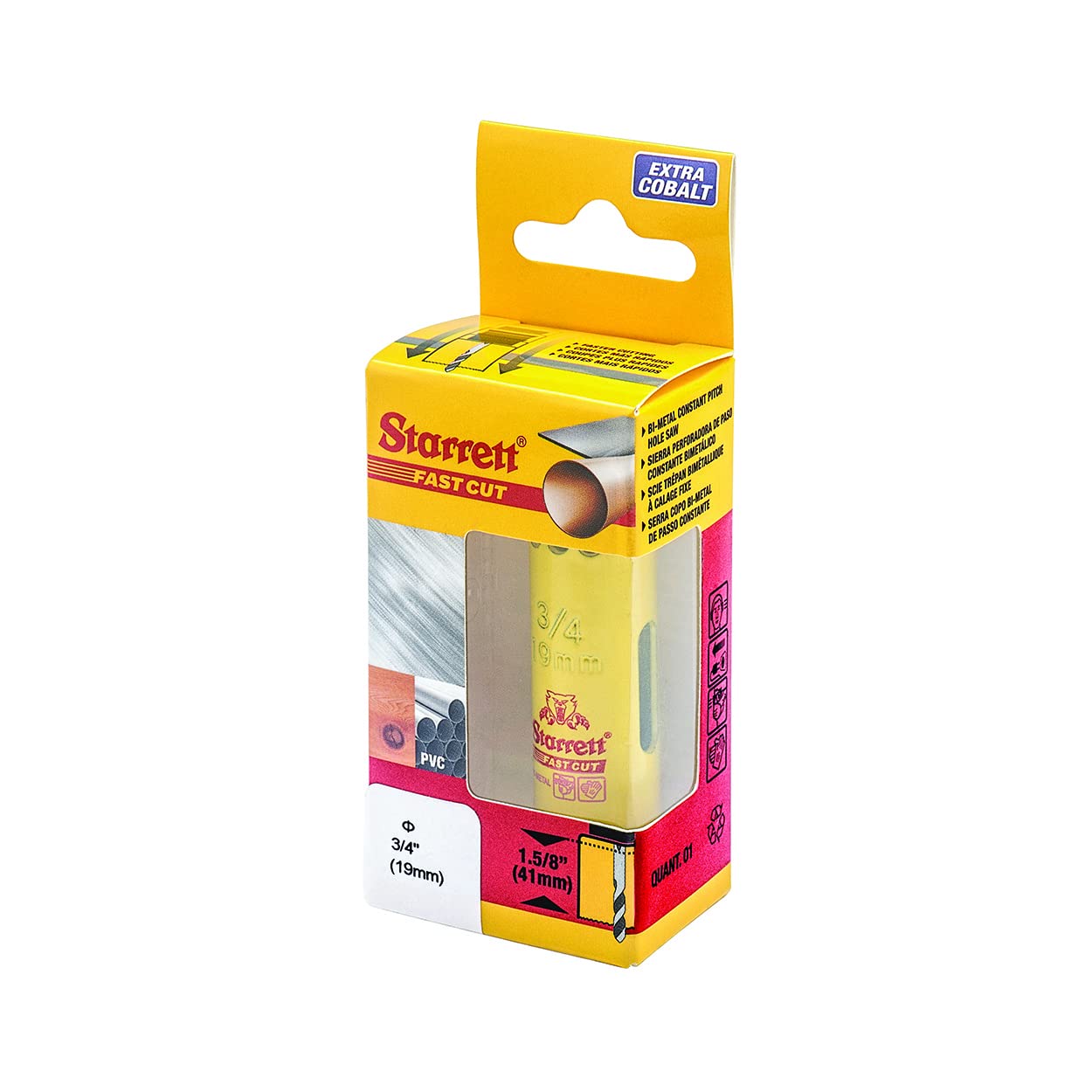 Starrett FCH0034-G HSS Fastcut Holesaw, 3/4"