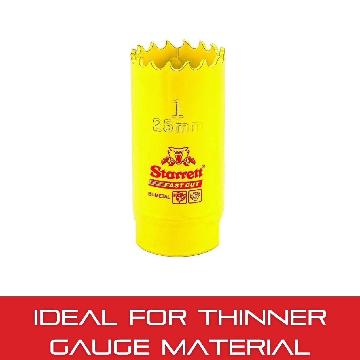 Starrett FCH0100-G HSS Fastcut Holesaw, 1"