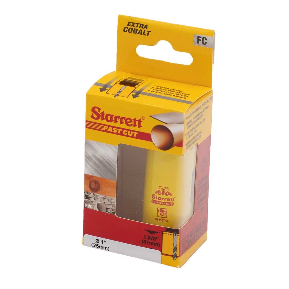 Starrett FCH0100-G HSS Fastcut Holesaw, 1"