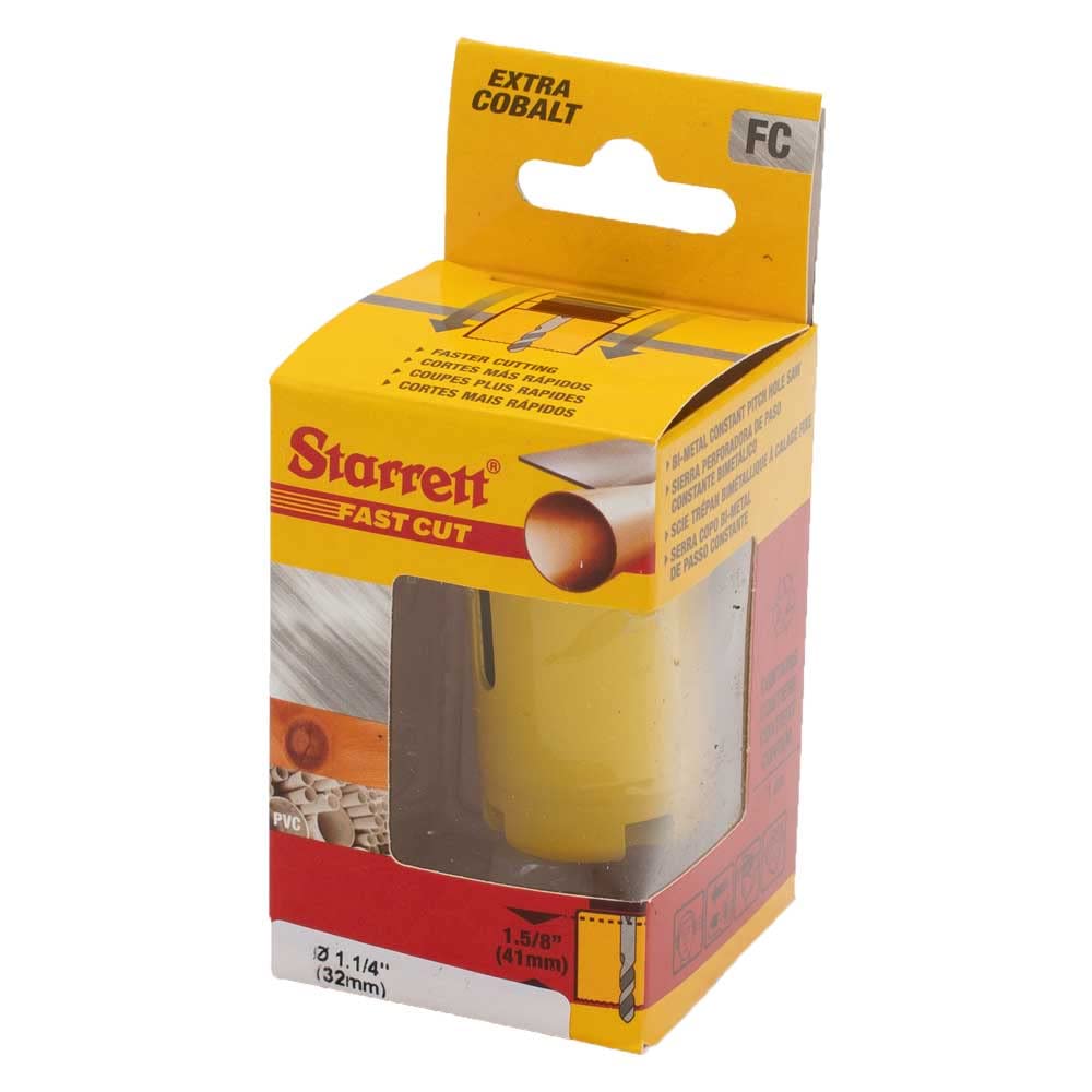 Starrett FCH0114-G HSS Fastcut Holesaw, 1-1/4"