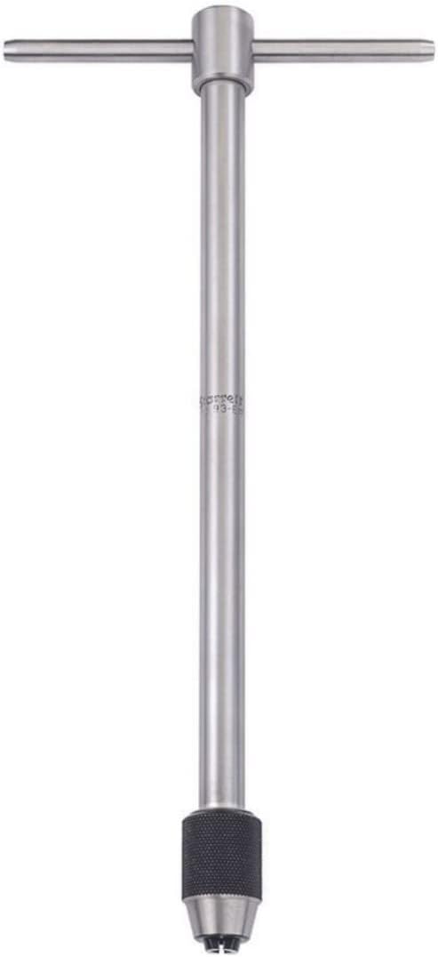 Starrett 93E T-Handle Tap Wrench, 7/32" - 7/16" Tap Size, 5/32" - 1/4" Square Shank Diameter, 10" Body Length