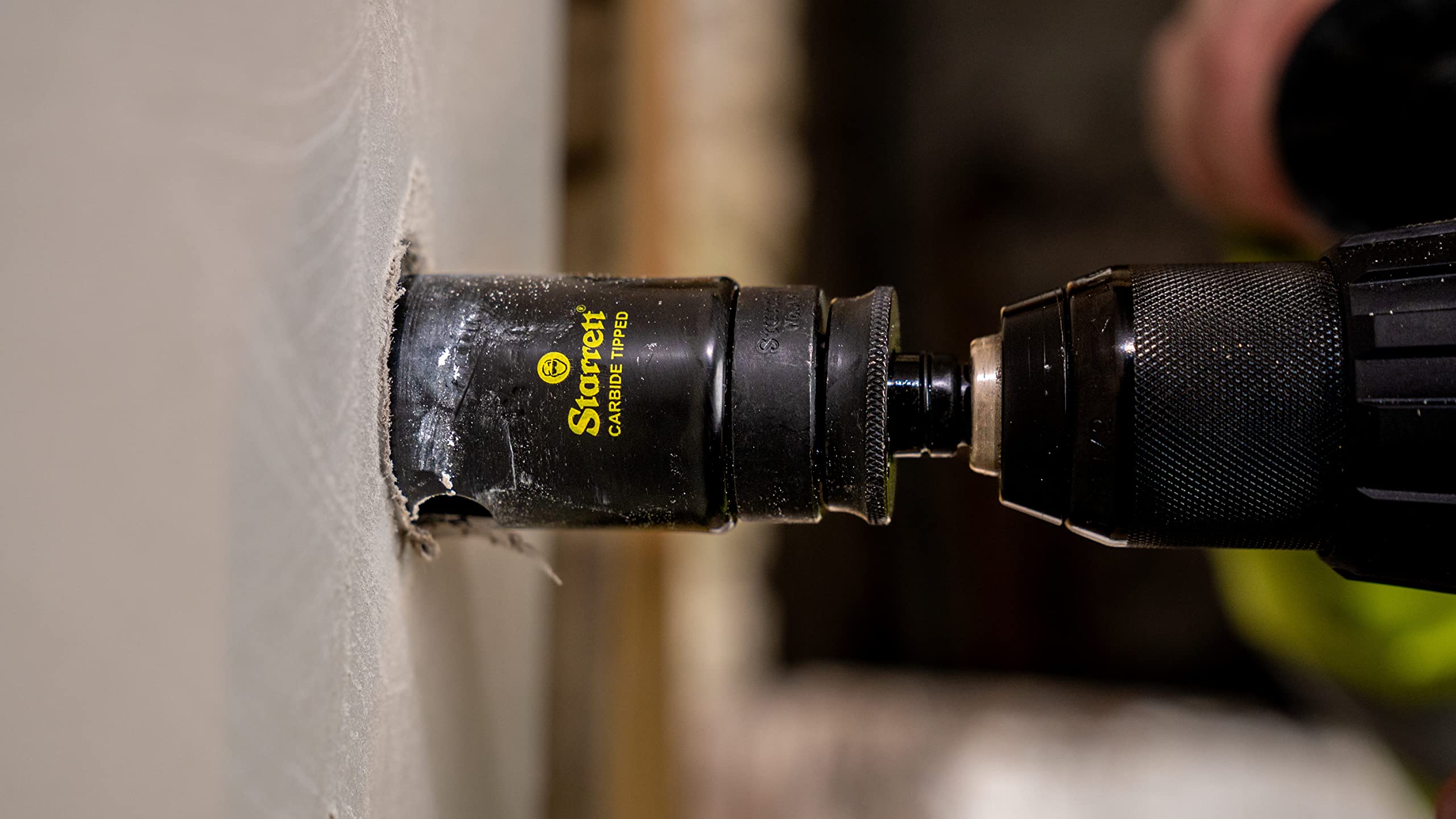 Starrett MPH0312 Steel Tungsten Carbide Tipped Fastcut Multi-Purpose Hole Saw, Carbide Teeth, 3-1/2" Diameter, 2-1/8" Cutting Depth, 5/8"-18 Thread, Black