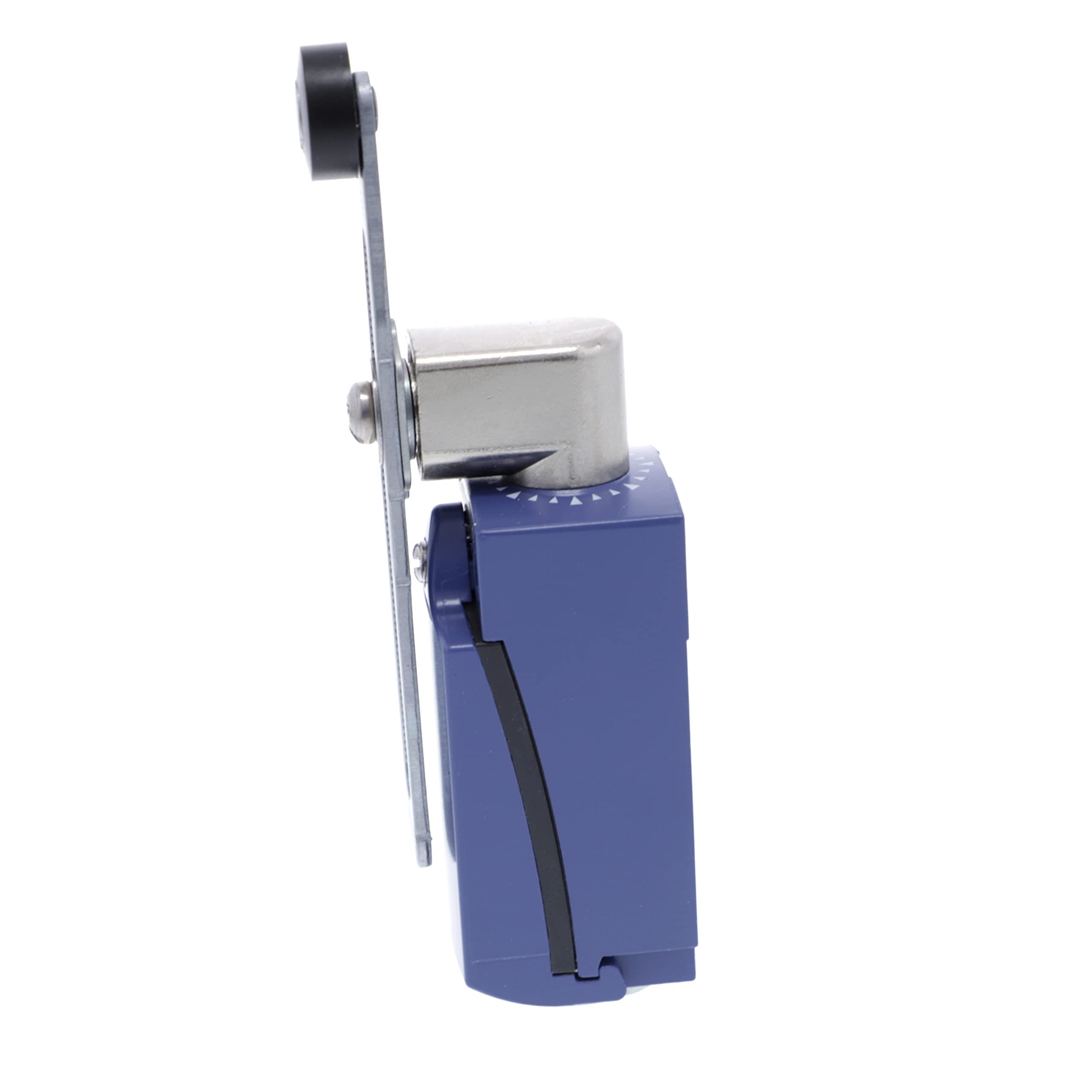 Telemecanique Sensors XCKD2145P16 Limit Switch with Thermoplastic Roller Lever, Metal, Series XCKD, Variable Length, Rotary Head, M16 x 1.5 Cable Gland, 1 NC + 1 NO Snap Action Contacts