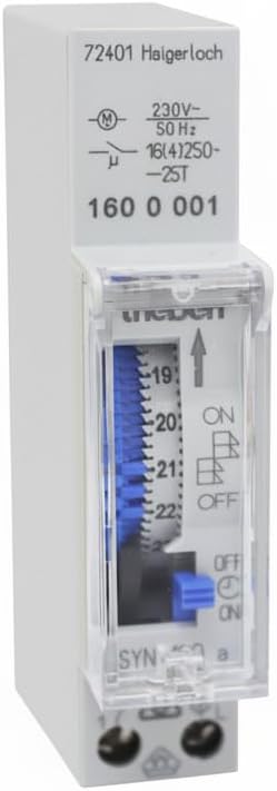 Theben 1600001 SYN 160a - Analog Timer with Daily Program, time Switch, DIN Rail