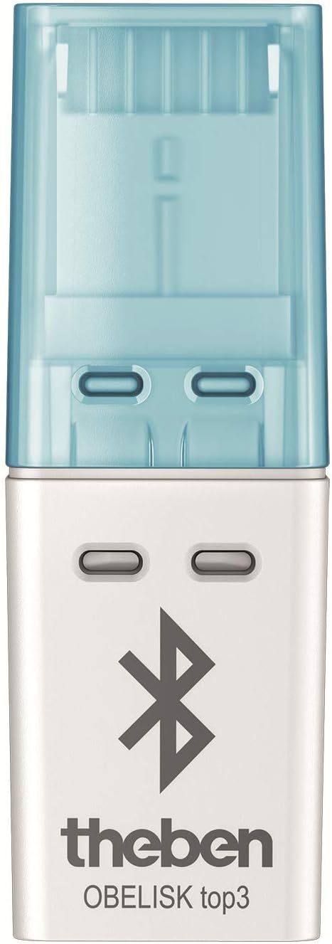 Theben 9070130 Bluetooth Obelisk top3 9070130 Bluetooth Obelisk top3 - Bluetooth Low-Energy dongle for The Transfer of Switching Programs and Direct Commands from The app to The time Switch