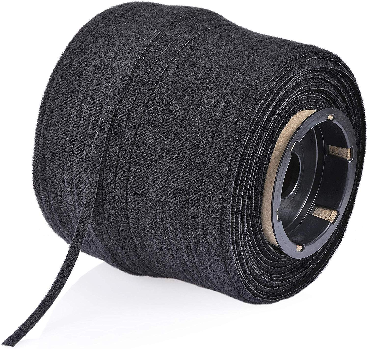 VELCRO Brand Roll ONE-WRAP Bundling Ties, Black, 12.5mm x 22.86m 200Y 152081