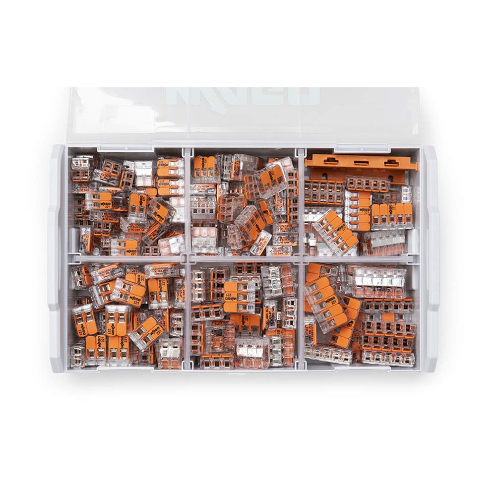 **Official & Genuine** WAGO 887-957 L-BOXX® Mini - 4mm² & 6mm² 221 Series Connectors in Sortimo Carry Case 75 221-412, 50 221-413, 25 221-415, 40 221-612, 30 221-613, 15 221-415, 1 221-500