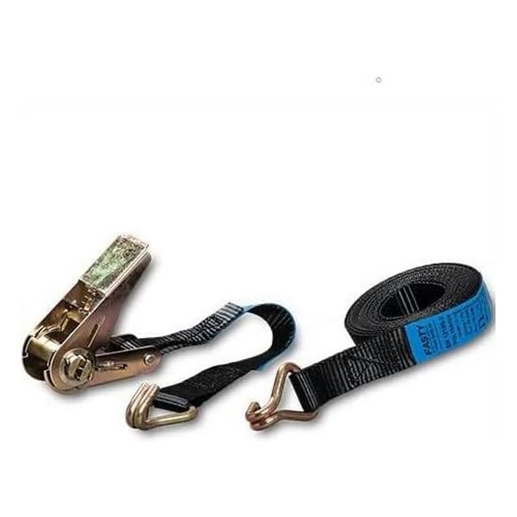 Fasty Strap 2-Piece Set with Hooks 500 Kg, 5 Meter Length x 25 mm Width, Black