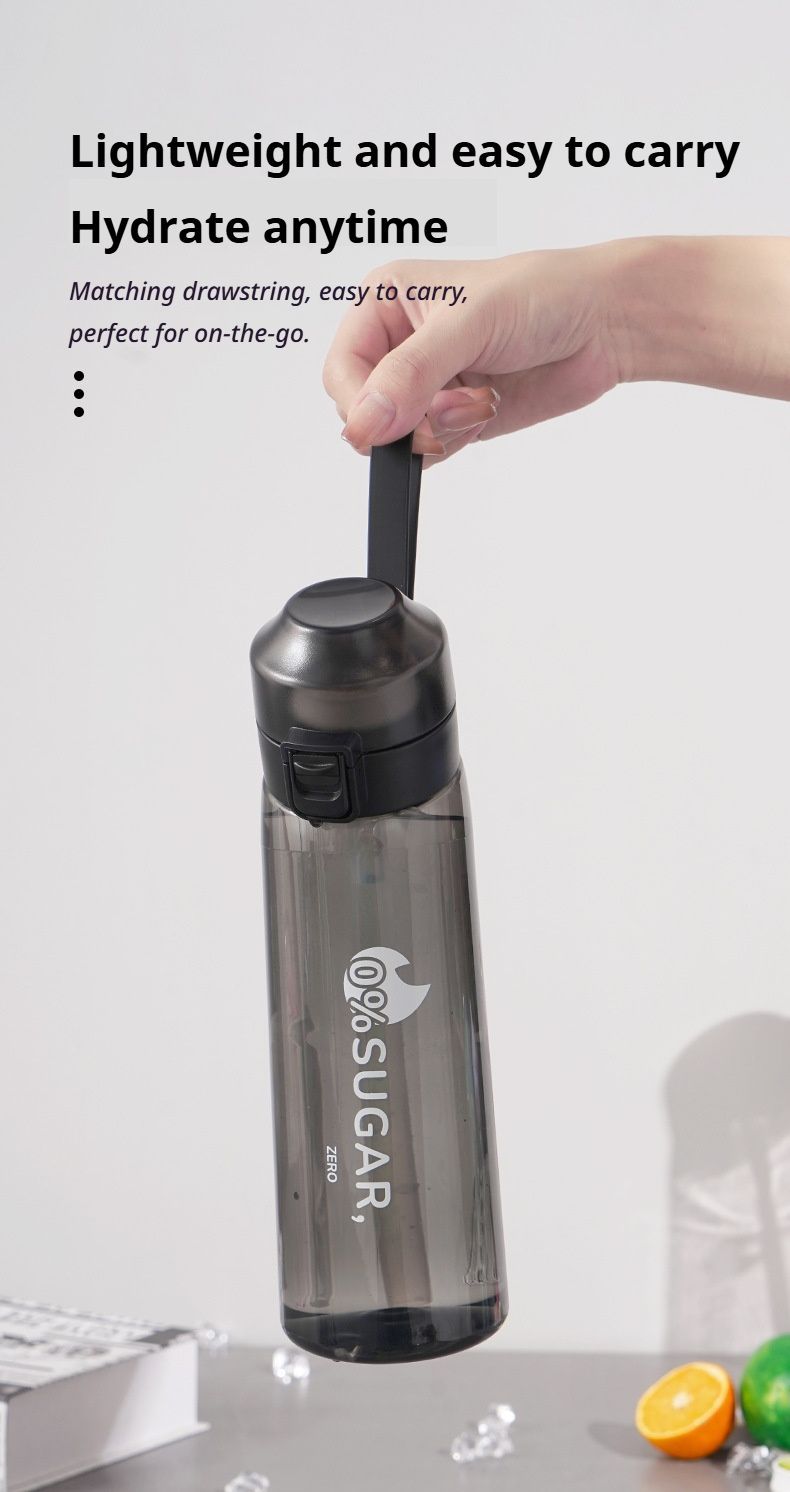 0 Sugar 0 Calorie Scented Water Bottle Matte Blue 7 Rings