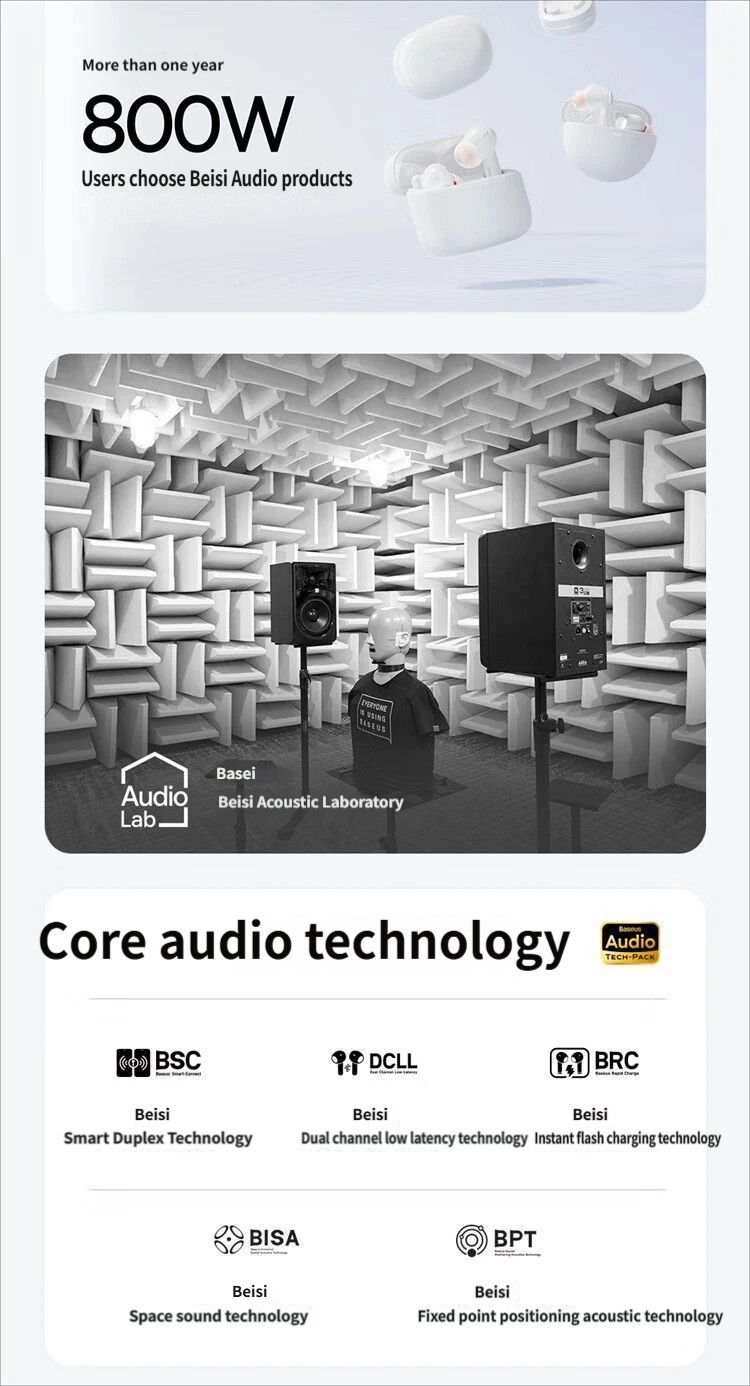 Baseus Over-ear Bluetooth headphones-White