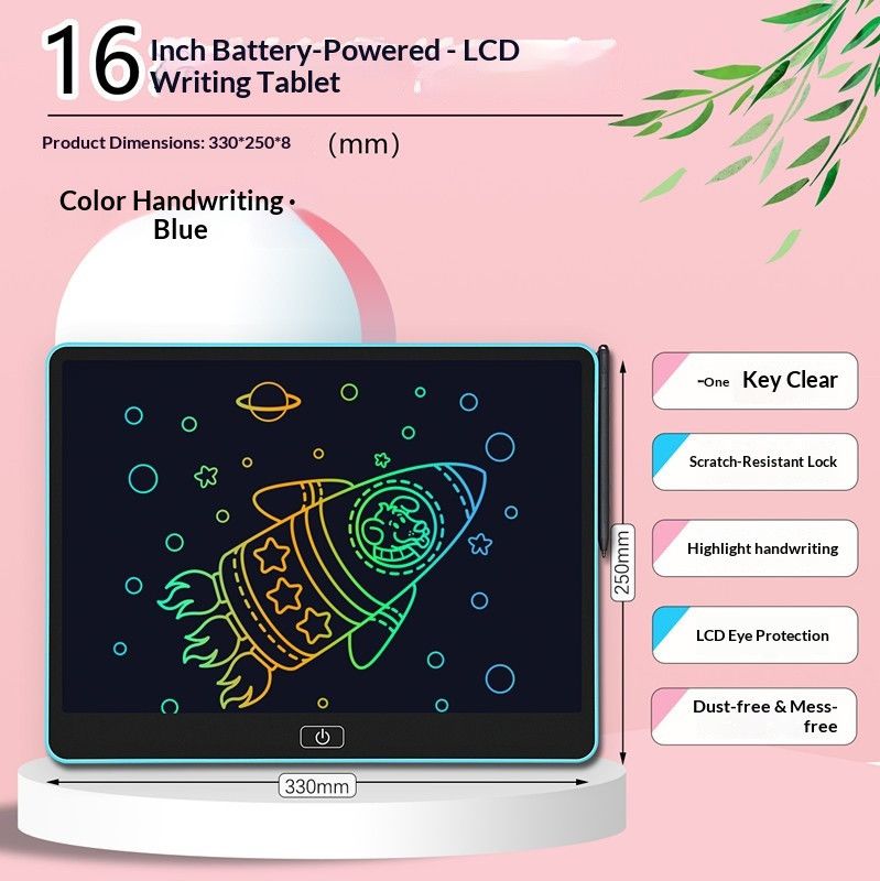 16-inch Battery-powered+FreeLanyard MonochromeScreen:Pink