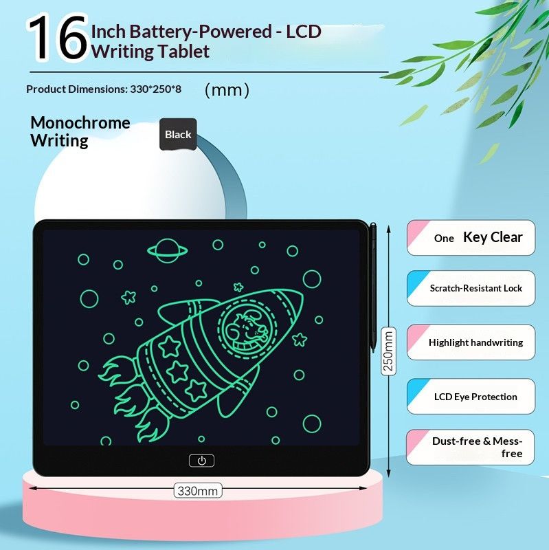 16-inch Battery-powered+FreeLanyard MonochromeScreen:Pink