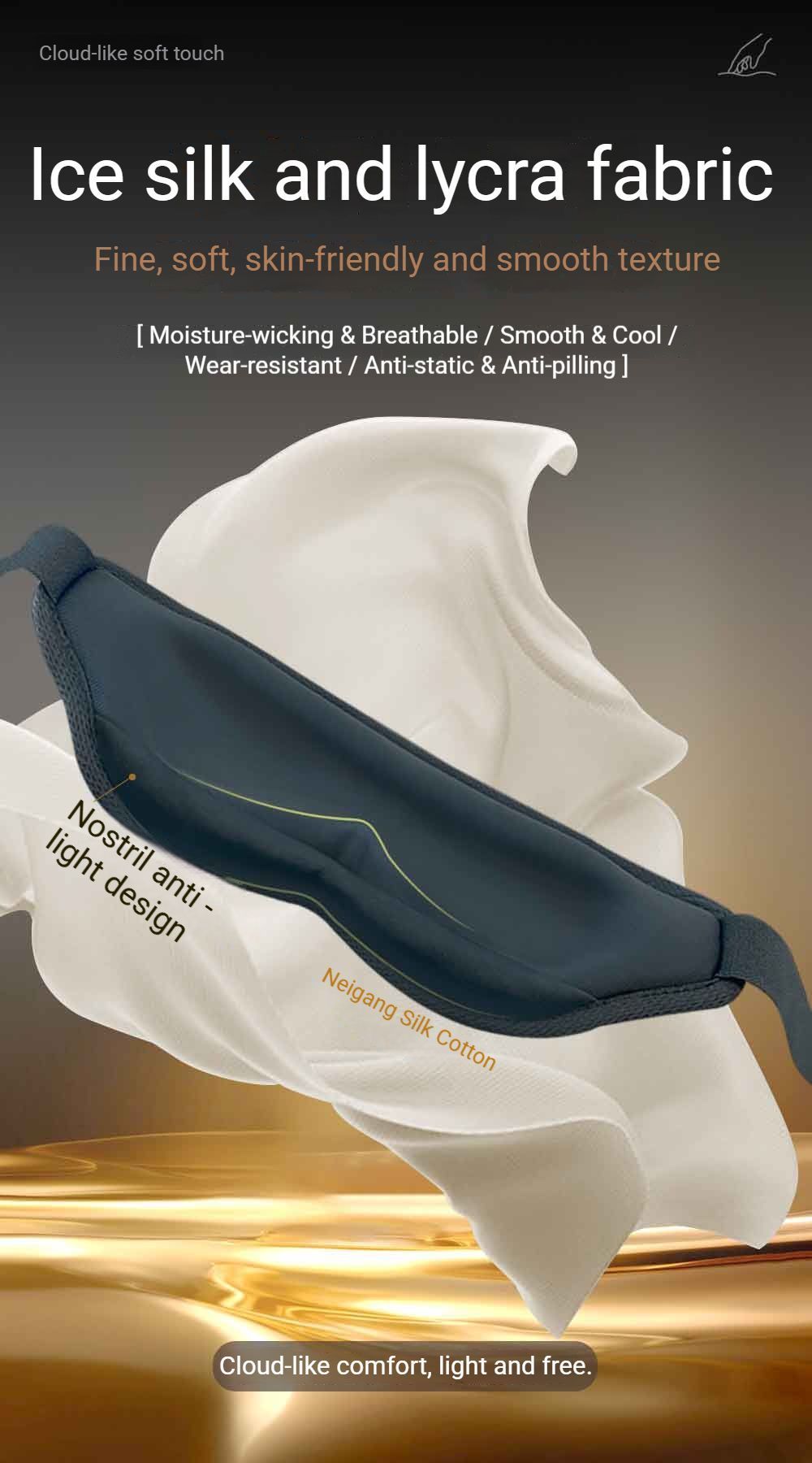 3D Bluetooth Sleep Eye Mask Black