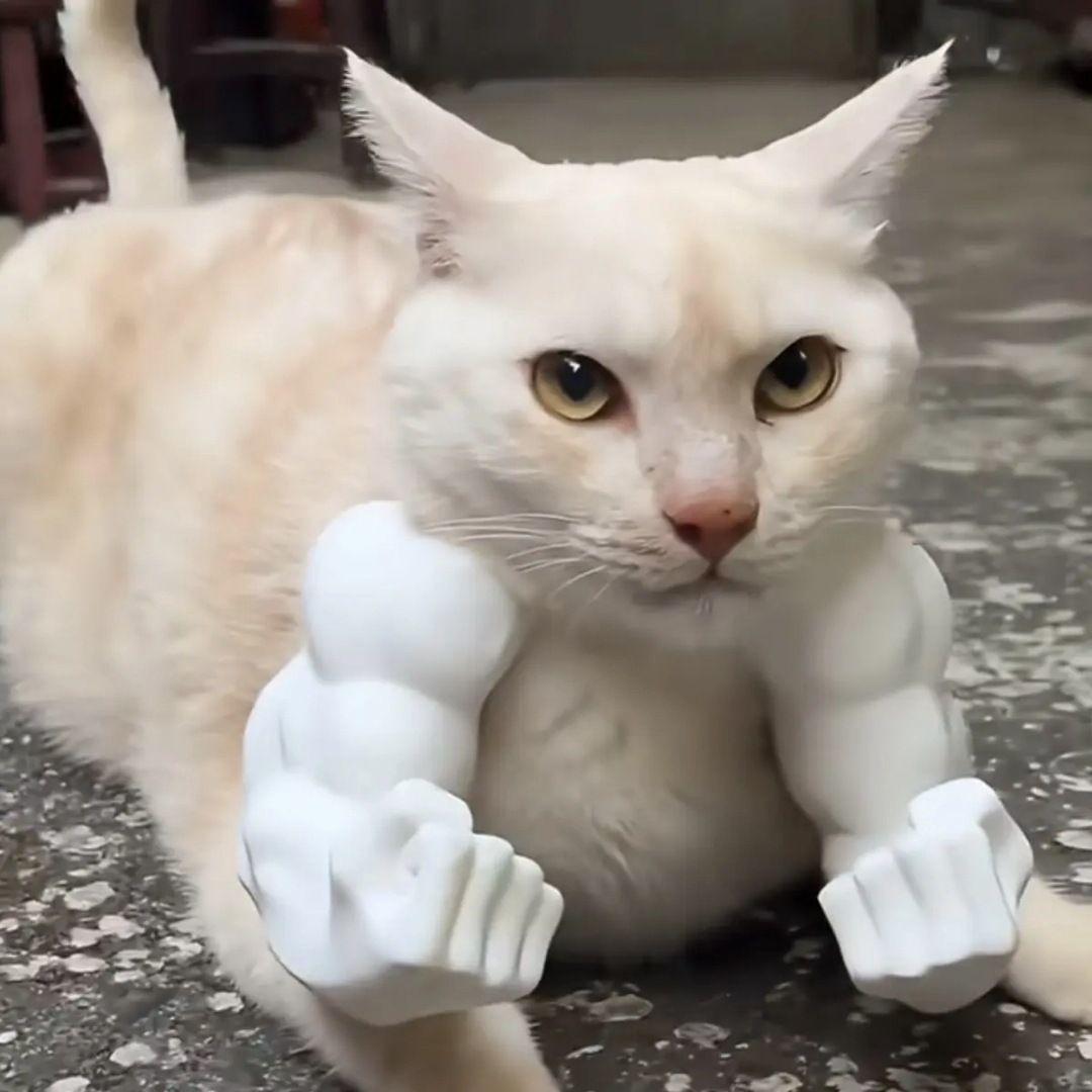 3D printed Hulk Cat Arm Black