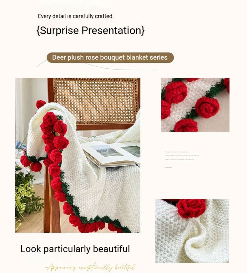 52 Red Rose Bouquet Blanket Diameter Approximately 110CM
