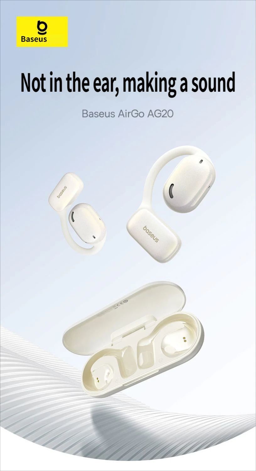 Baseus AG20 Bluetooth headset-White