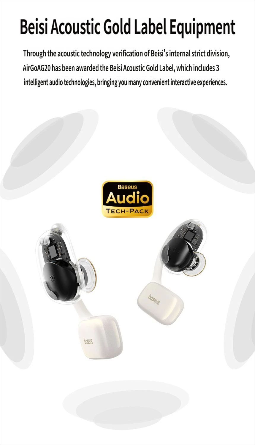 Baseus AG20 Bluetooth headset-White