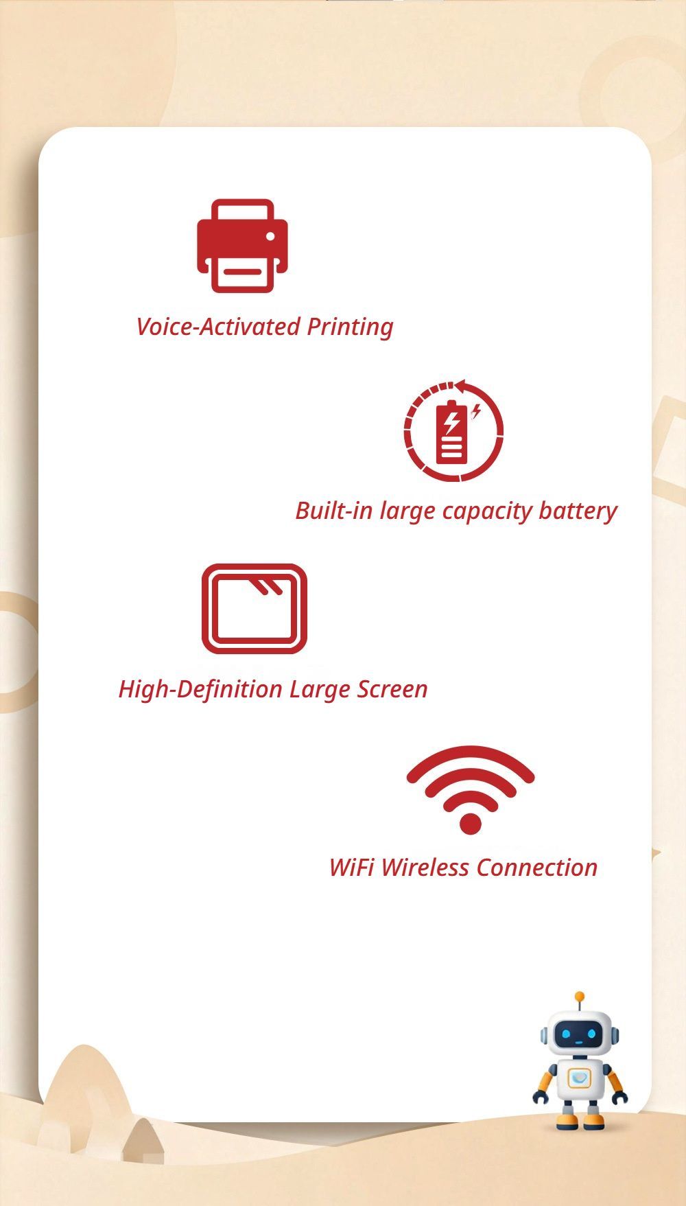 AI printer Comes with one 5 metre roll of thermal paper as standard