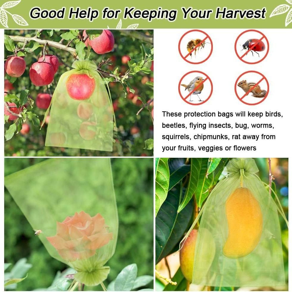 MilitaryGreenInsect-ProofMeshBags 20-Pack