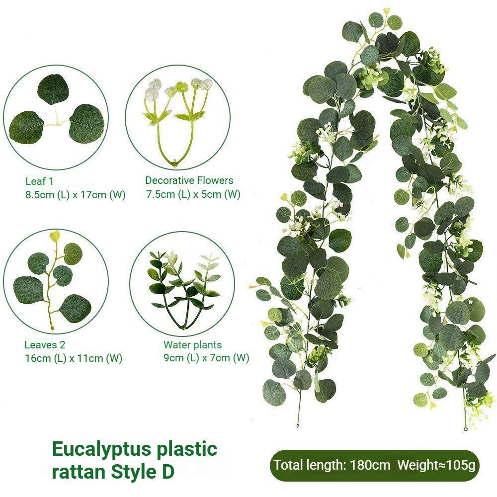 Artificial Eucalyptus Vine white