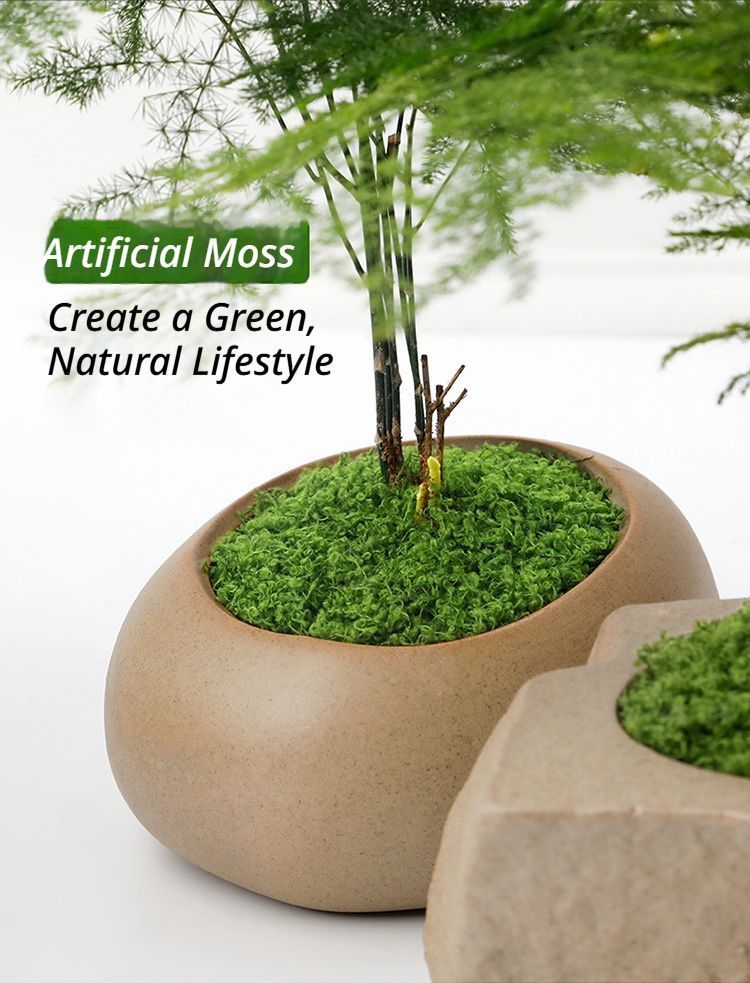 diy artificial moss lawn-Dark Green Filamentous Moss 1000g Bulk