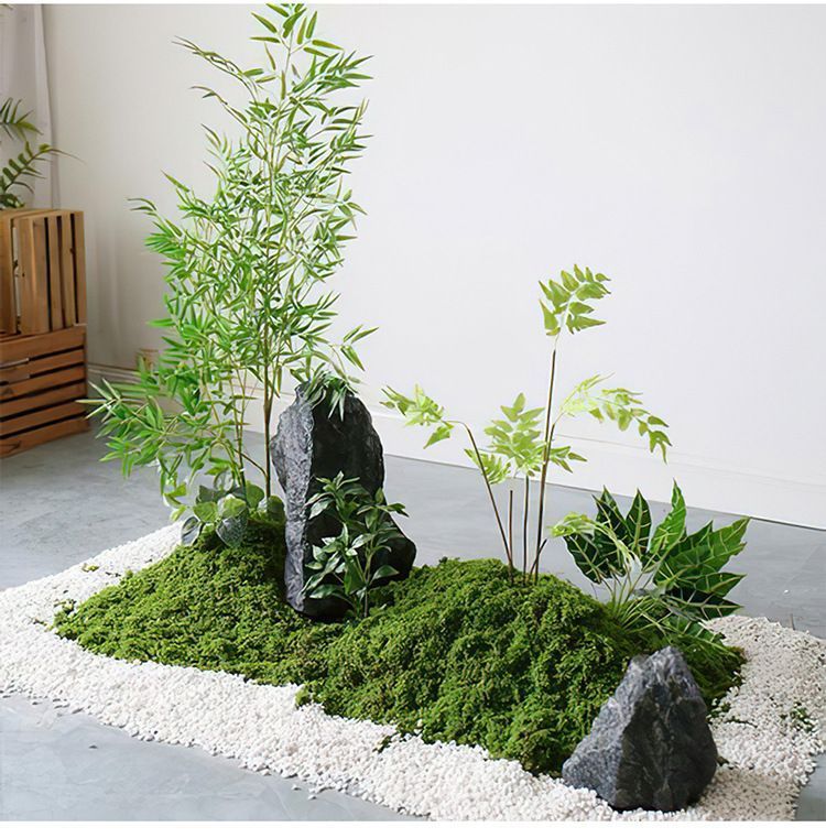 diy artificial moss lawn-Dark Green Filamentous Moss 1000g Bulk